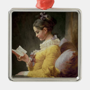 Young Girl Reading, c.1776 Metal Tree Decoration