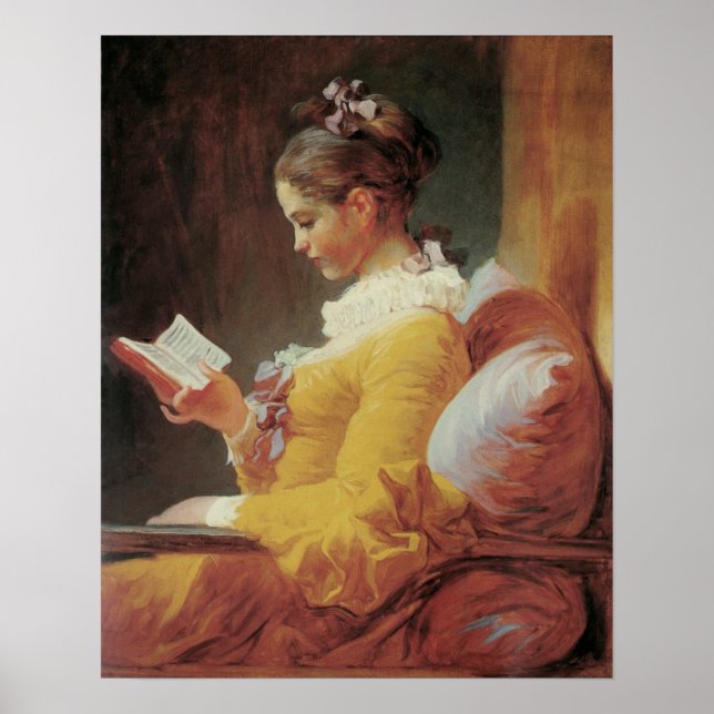 Young Girl Reading Poster (Front)