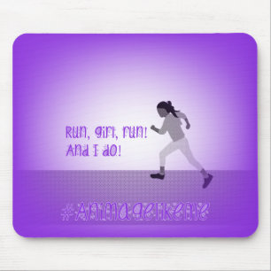 Young Girl Runner Mouse Mat