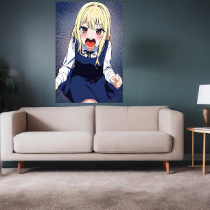 Young girl Scream AI Art Poster