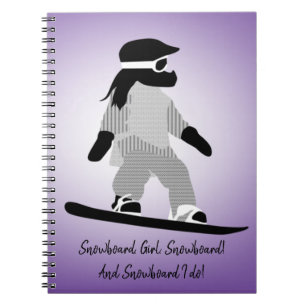 Young Girl Snowboarder Notebook