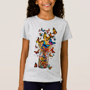 Young girl t-shirt with butterlies 