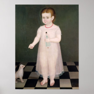 Young Girl with a Doll, 1838 Poster