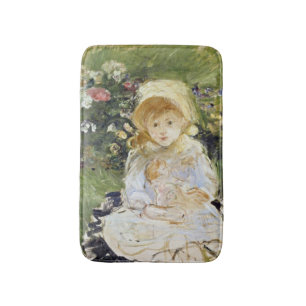Young Girl with a Doll (by Berthe Morisot) Bath Mat