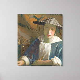 Young Girl with a Flute, c.1665-70 Canvas Print