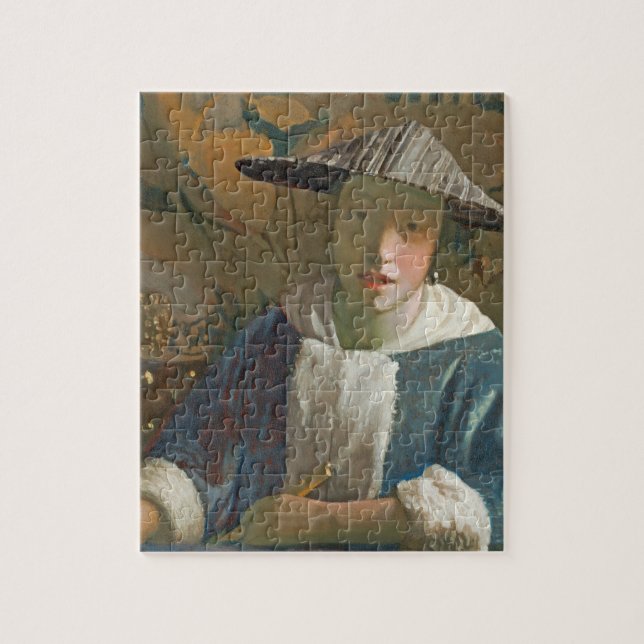 Young Girl with a Flute, c.1665-70 Jigsaw Puzzle (Vertical)