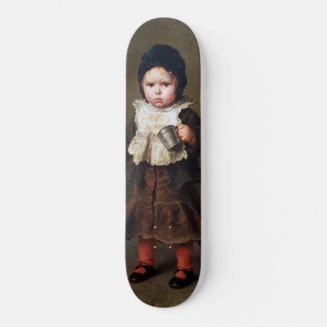 Young Girl with an Empty Cup (Ludwig Knaus) Skateboard (Front)
