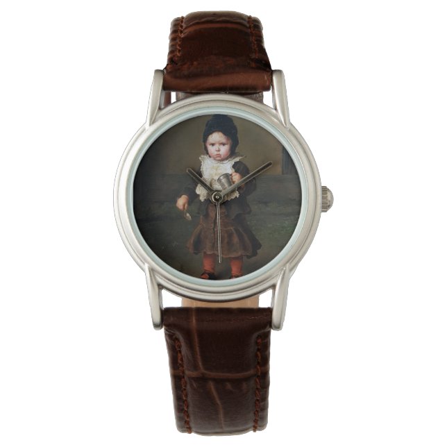 Young Girl with an Empty Cup (Ludwig Knaus) Watch (Front)