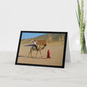 Young Girl With Camel Card