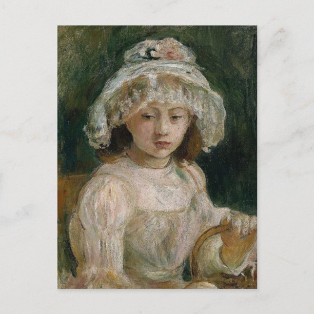 Young Girl with Hat | Berthe Morisot Postcard (Front)