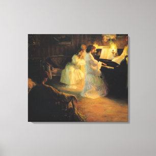 Young Girls at a Piano, 1906 Canvas Print