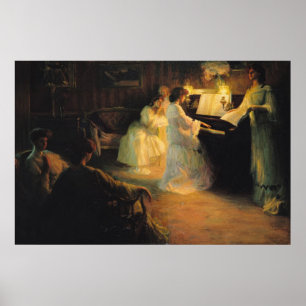 Young Girls at a Piano, 1906 Poster