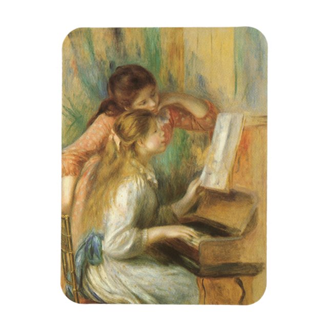 Young Girls at Piano by Pierre Renoir Magnet (Vertical)