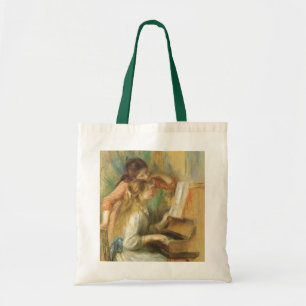 Young Girls at Piano by Pierre Renoir Tote Bag