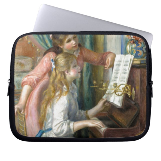 Young Girls at Piano - Pierre Renoir Laptop Sleeve (Front)