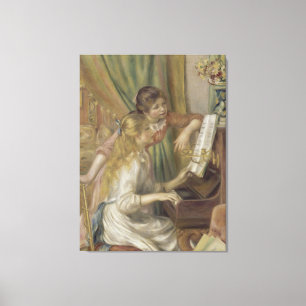 Young Girls at the Piano by Pierre-Auguste Renoir Canvas Print