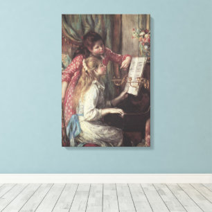 Young Girls at the Piano by Pierre Renoir Canvas Print