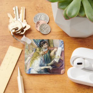 Young Girls at the Piano by Pierre Renoir Key Ring