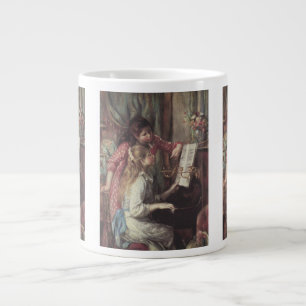 Young Girls at the Piano by Pierre Renoir Large Coffee Mug