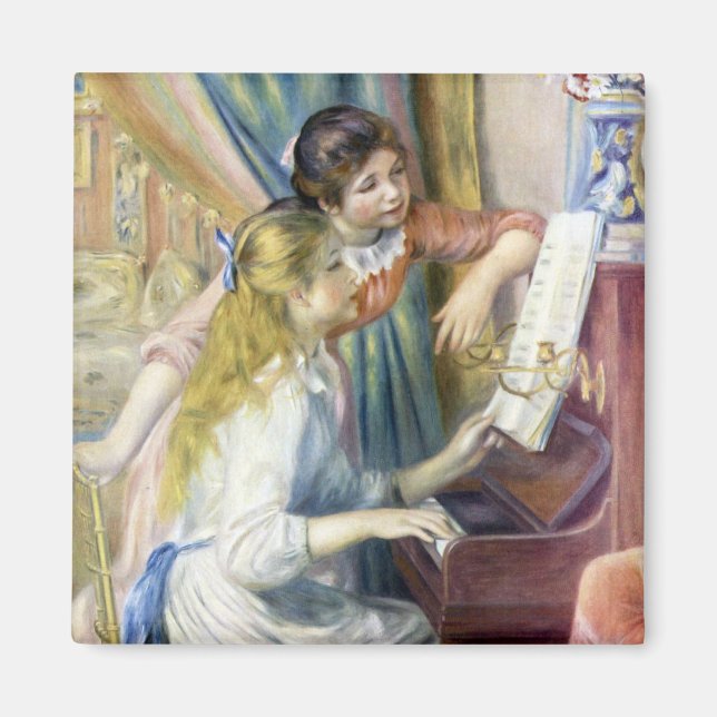 Young Girls at the Piano by Pierre Renoir Magnet (Front)