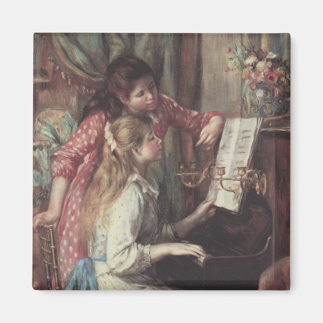 Young Girls at the Piano by Pierre Renoir Magnet (Front)