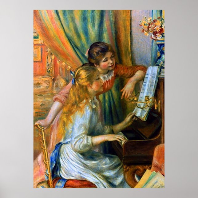 Young Girls at the Piano by Pierre Renoir Poster (Front)