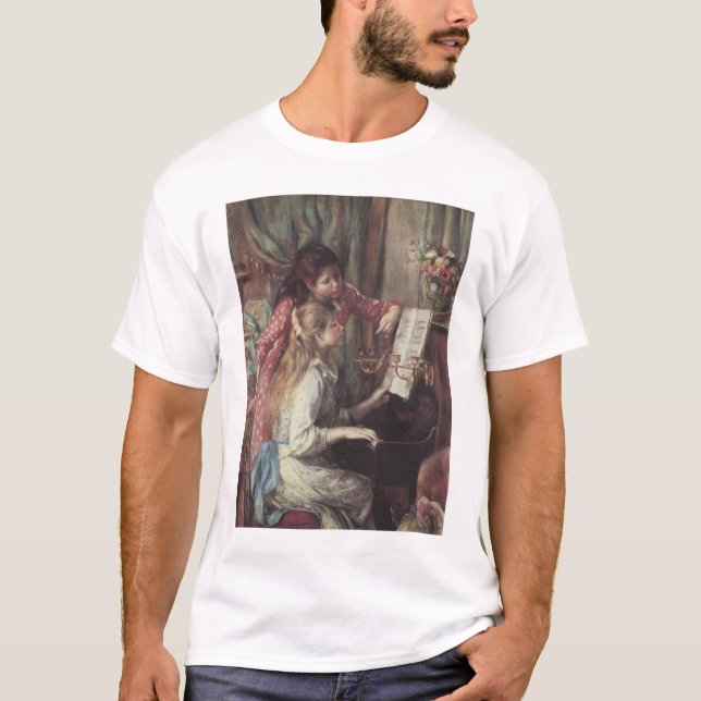 Young Girls at the Piano by Pierre Renoir T-Shirt (Front)