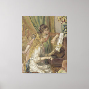 Young Girls at the Piano Canvas Print