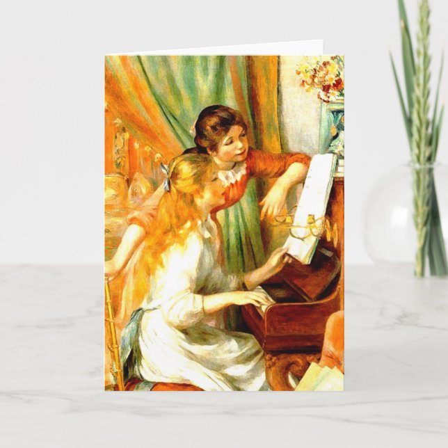 Young Girls at the Piano Card (Front)