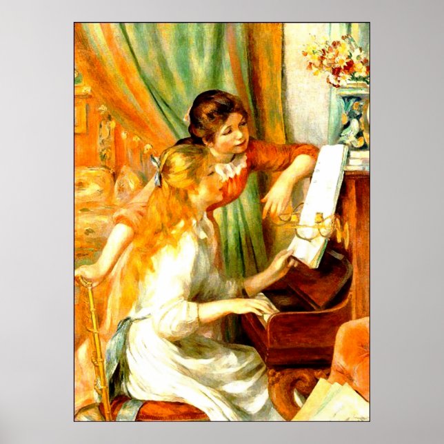 Young Girls at the Piano Poster (in many sizes) (Front)
