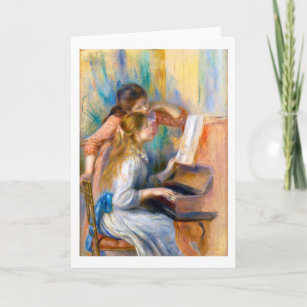 Young Girls at the Piano, Renoir Card