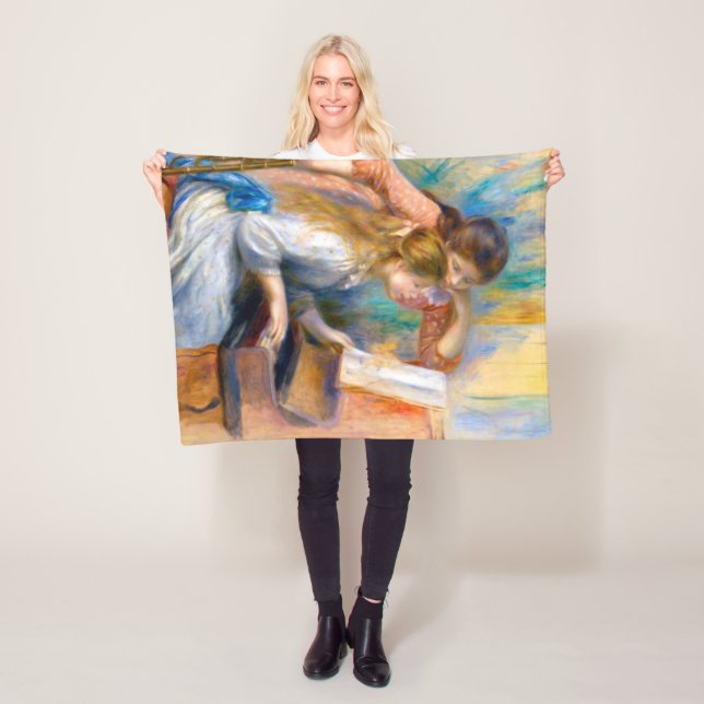 Young Girls at the Piano, Renoir Fleece Blanket (In Situ)