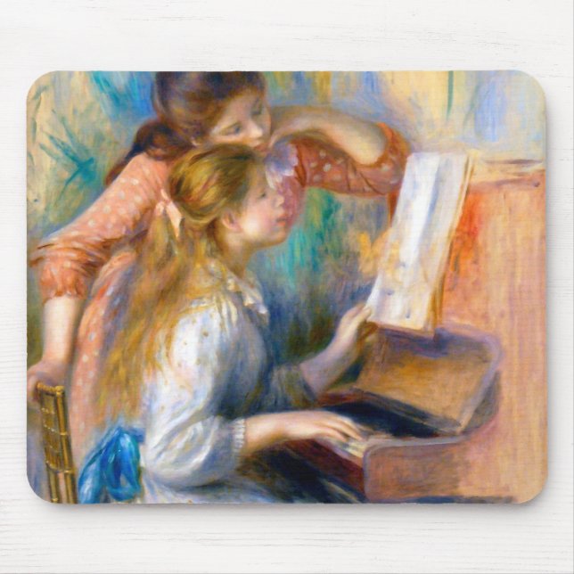 Young Girls at the Piano, Renoir Mouse Mat (Front)