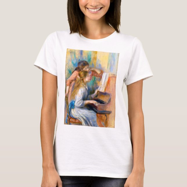 Young Girls at the Piano, Renoir T-Shirt (Front)