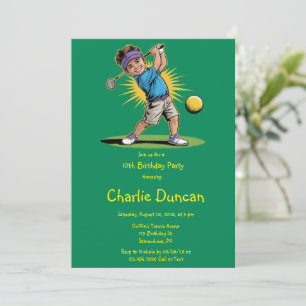 Young Golfer Birthday Swing Party Invitation