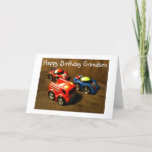 YOUNG GRANDSON'S BIRTHDAY - RACING CAR GREETING CARD<br><div class="desc">Tell your Little One that you wish your GRADNSON A VERY FUN / VERY HAPPY "Birthday" today  and HE will REALLY LOVE the cars,  too!!!!!</div>