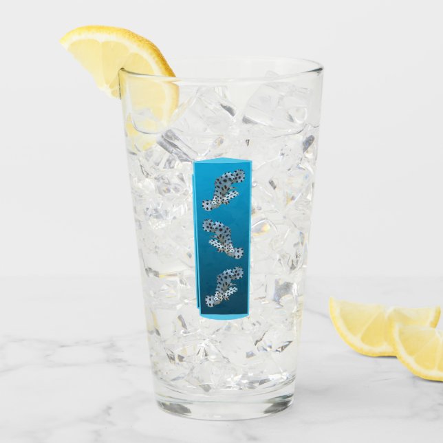 Young Grouper - Design gradient blue background |  Glass (Front Ice)