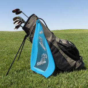 Young Grouper - Design gradient blue background Golf Towel