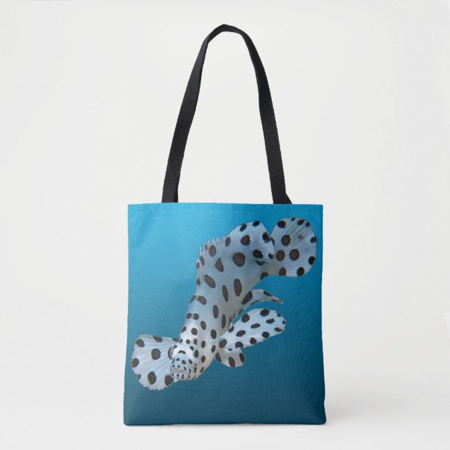 Young Grouper - Gradient blue background |  Tote Bag (Front)