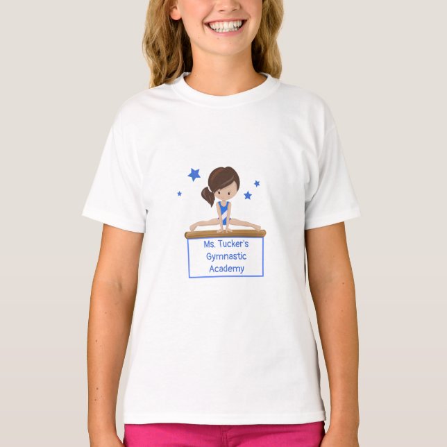 Young Gymnast Academy School Class Custom Text  T-Shirt (Front)