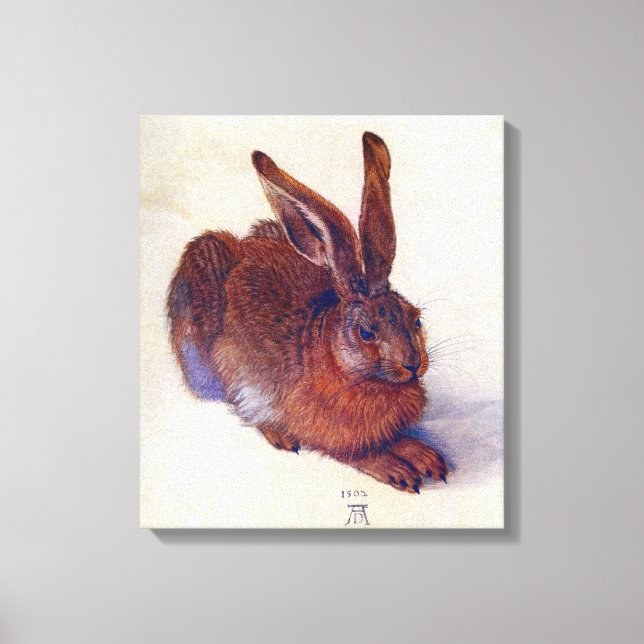 Young Hare by Albrecht Durer, Renaissance Fine Art Canvas Print (Front)