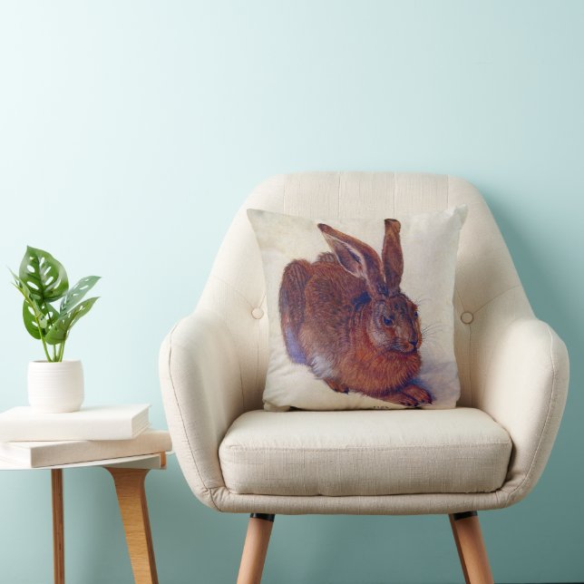 Young Hare by Albrecht Durer, Renaissance Fine Art Cushion (Chair)