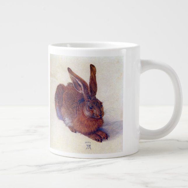 Young Hare by Albrecht Durer, Renaissance Fine Art Large Coffee Mug (Right)