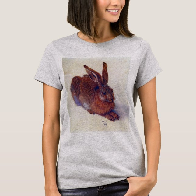 Young Hare by Albrecht Durer, Renaissance Fine Art T-Shirt (Front)