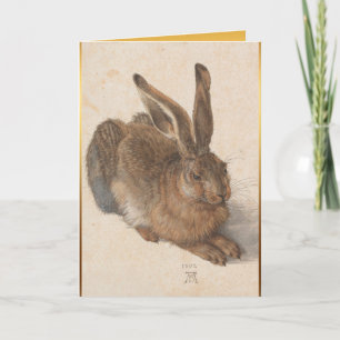 Young Hare Dürer Christmas Birthday Greeting Card
