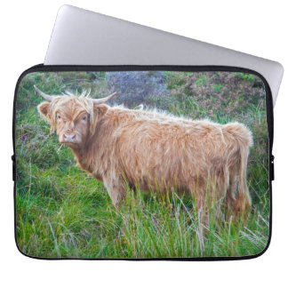 Young Highland Cow Laptop Sleeve