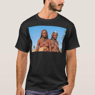Young Himba women wearing headgear and decorations T-Shirt