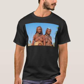 Young Himba women wearing headgear and decorations T-Shirt