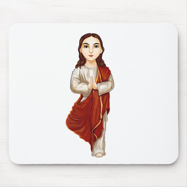 Young Jesus Christ Practicing Yoga Mouse Mat (Front)