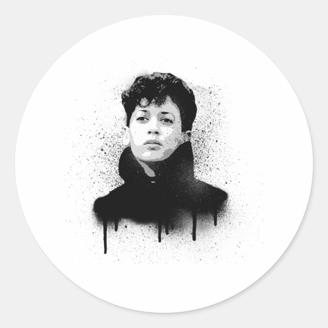 Young Kamala Harris Graffiti Art Classic Round Sticker (Front)